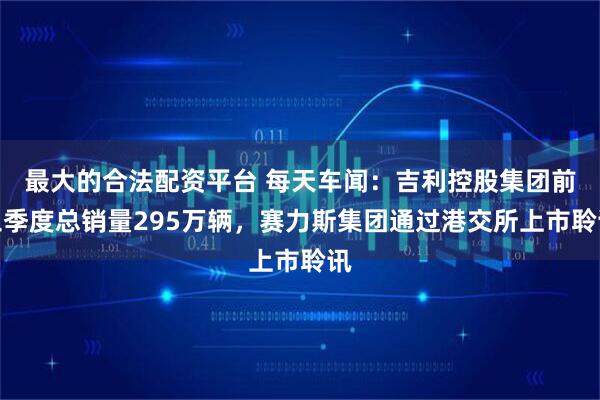 最大的合法配资平台 每天车闻：吉利控股集团前三季度总销量295万辆，赛力斯集团通过港交所上市聆讯